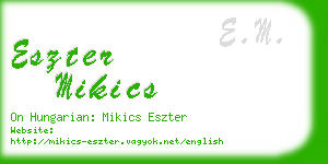 eszter mikics business card